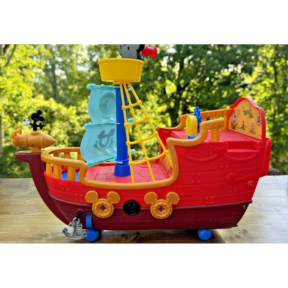 Disney Mickey Mouse Pirate Ship Playset Musical Lights Toddler Toy Boat